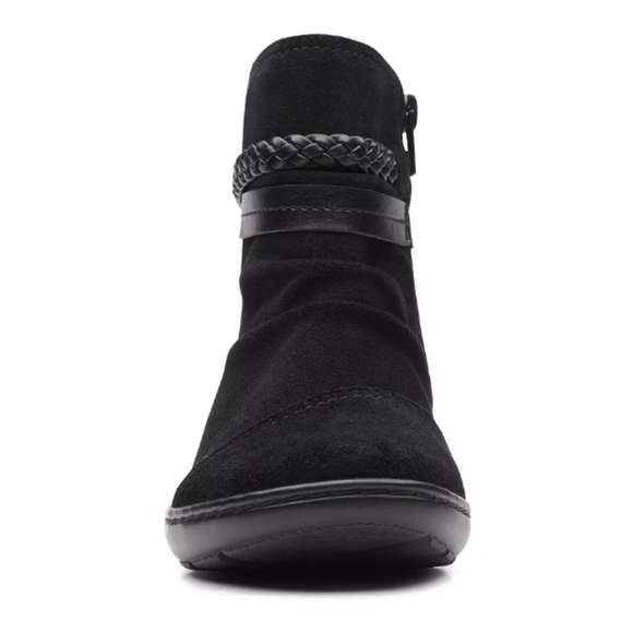 Clarks Cora Braid Booties Black - Picture 5 of 10
